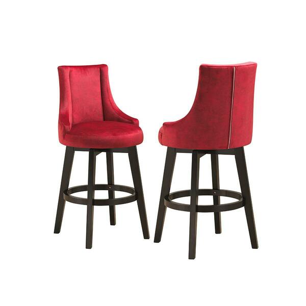 Hypersign Digital Signage Tristate Apartment Furnishres  Adanel Swivel Upholstered Stools - Red, 46 x 22 x 26 in. ST7618-R